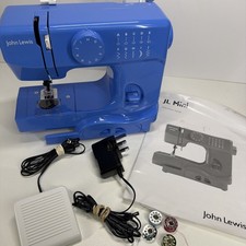 John Lewis JL Mini Sewing Machine Blue, 10 Stitch Options TESTED AND IN VGC