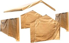 10x20 canopy tarp set (5)pc Beige paneling and top set Valanced tarp Kit Carport