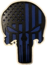 Punisher Blue Line Law Enforcement Plaque