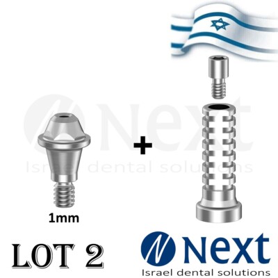 LOTx2 Straight Multi Unit Hiossen Regular Fit Titanium Sleeve 1 mm