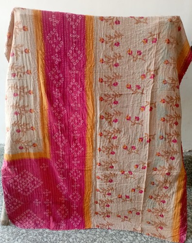 Vintage Kantha Quilt Throw Handmade Indian Ralli Gudri Wholesale Quilt Blanket - Picture 43 of 43