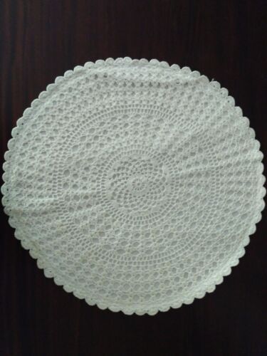 2  Crochet Cushion Cover 12 inch Round white Color Cushion Cover handmade - Picture 1 of 1