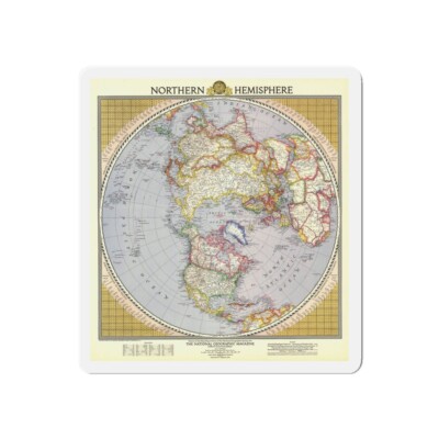 Northern Hemisphere (1946) (Map) Refrigerator Magnet