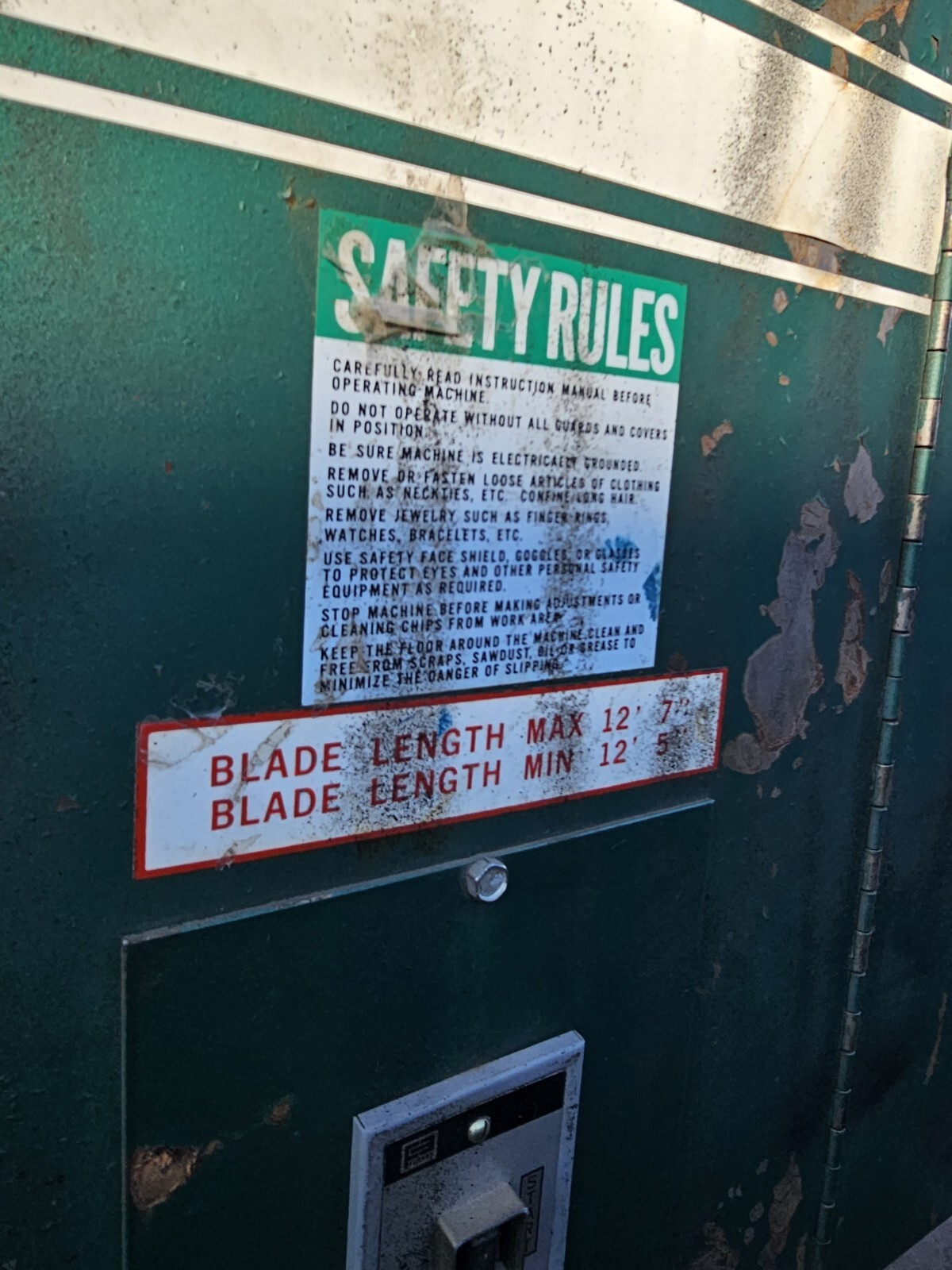 POWERMATIC 87 20" VERTICAL BAND SAW Blade Welder, 24" x 24" Table