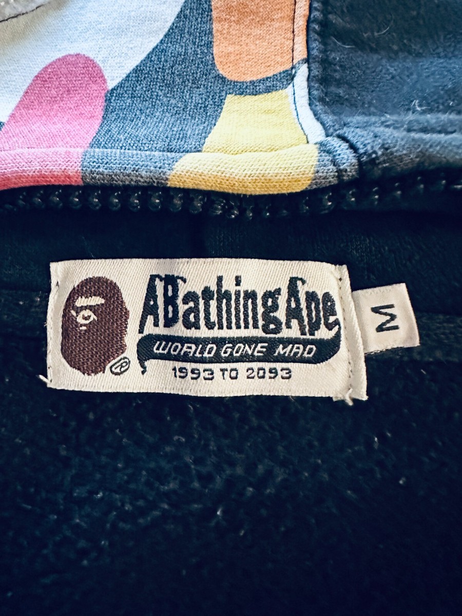 BAPE Bathing Ape World Gone Mad Black Zip Up Hoodie Camo