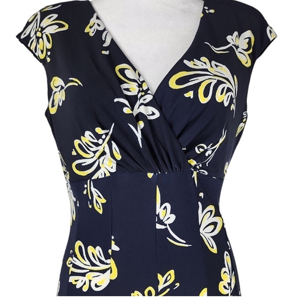 LAUREN by Ralph Lauren Floral Print Midi Dress 8P | eBay