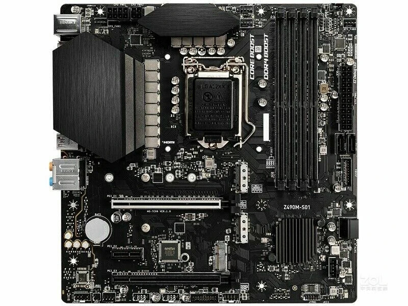 MSI Z490M-S01 LGA 1200 DDR4 Intel Z490 SATA 6Gb/s Micro ATX Intel Motherboard