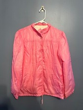 Vintage Windy Weather Women's Bubble Gum Pink Lined Windbreaker Size Medium