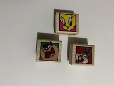 Looney Tunes Rubber Stampede Tweety Bird Taz Bugs Bunny Stamp Lot x 3 Scrapbook