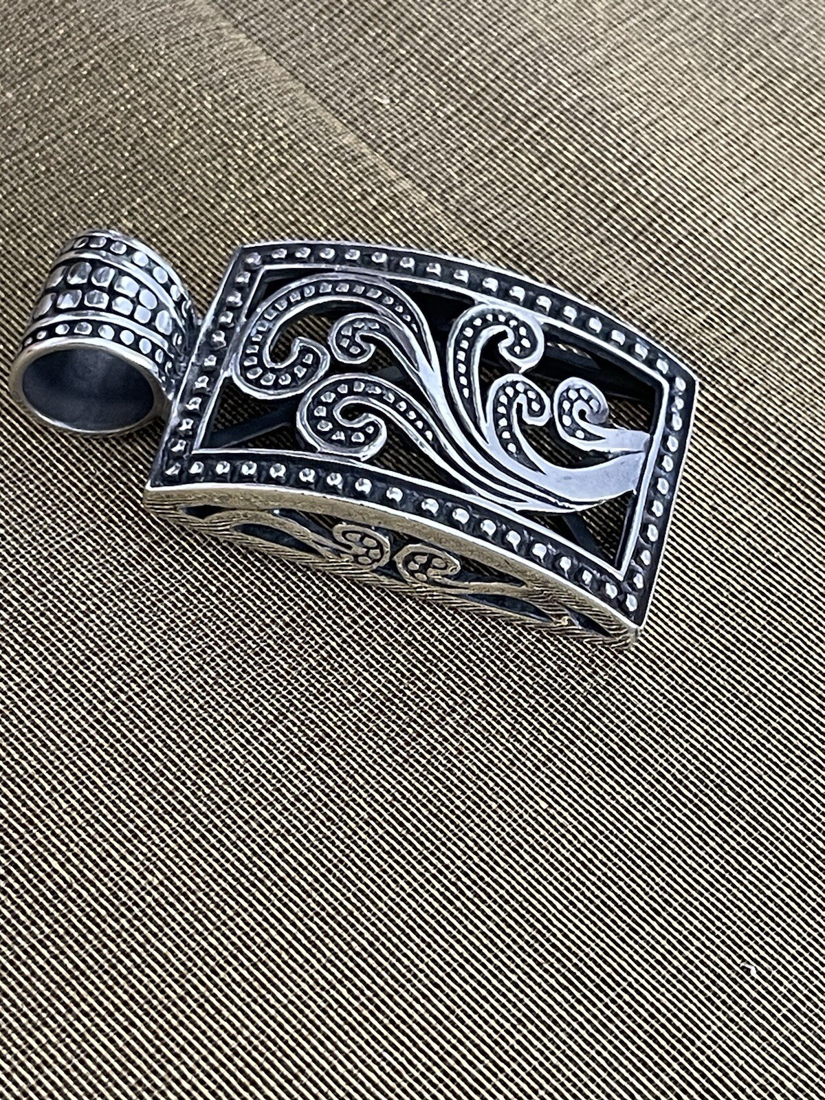 Silpada Sterling Silver Swirl Rectangular Pendant… - image 4