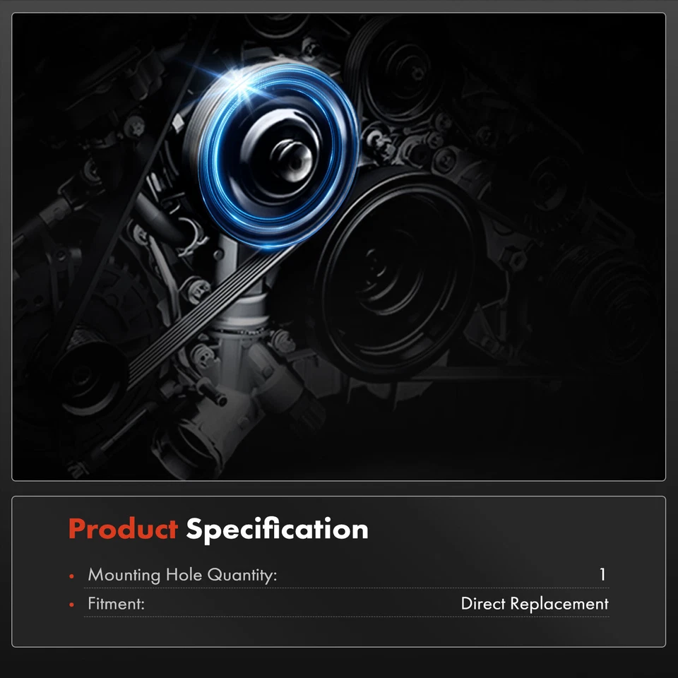 Balanceador armónico de motor para Mitsubishi Galant Eclipse Expo Plymouth Laser Eagle Foto 3 de 4