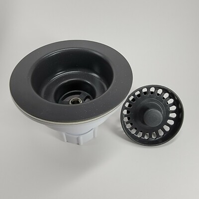 HOUZER Preferra 3.5-in Matte Black Plastic Rust Resistant Strainer Basket 
