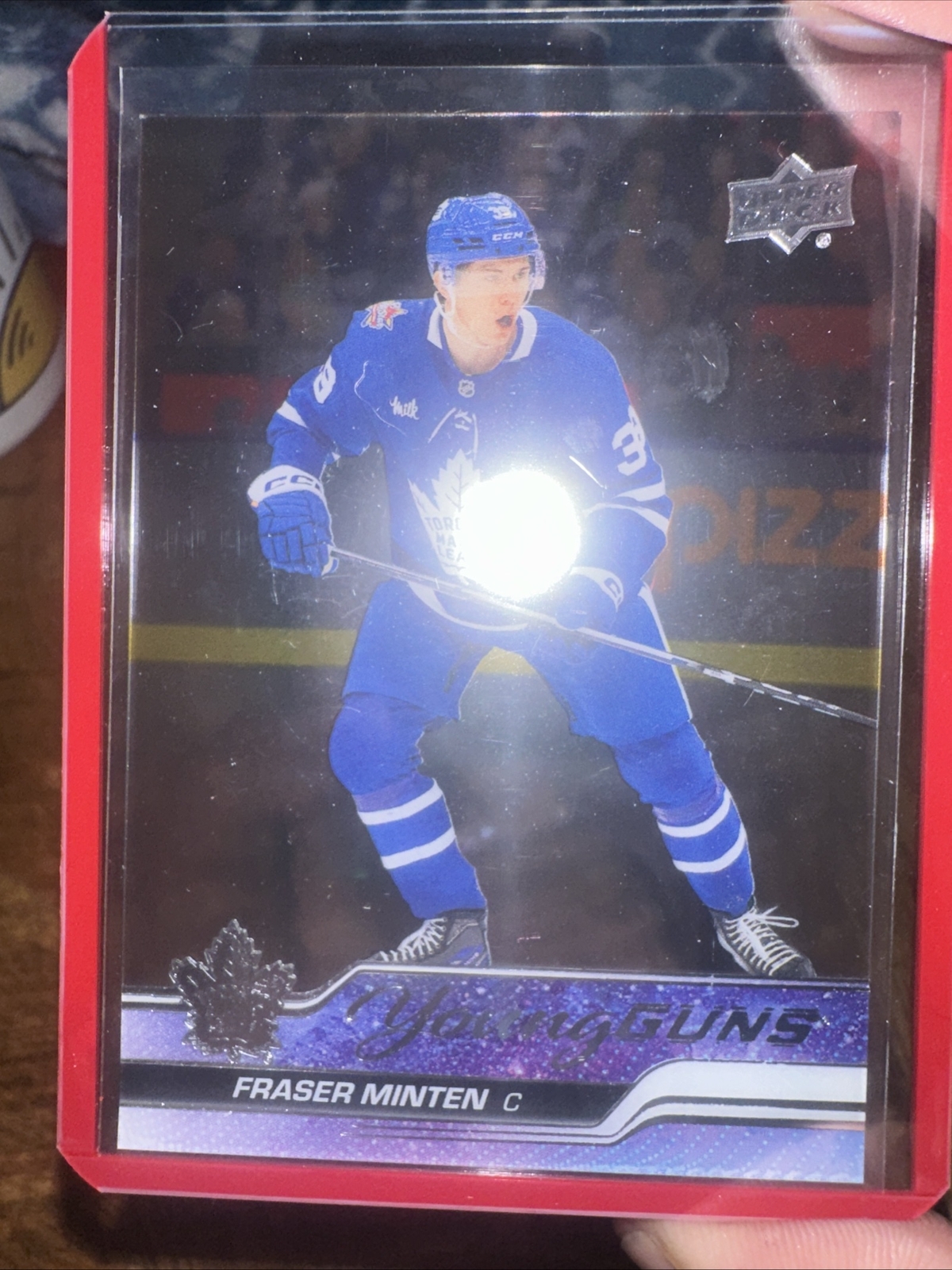 2023-24 UPPER DECK SERIES 2  YOUNG GUNS CLEAR CUT #482 FRASER MINTEN LEAFS