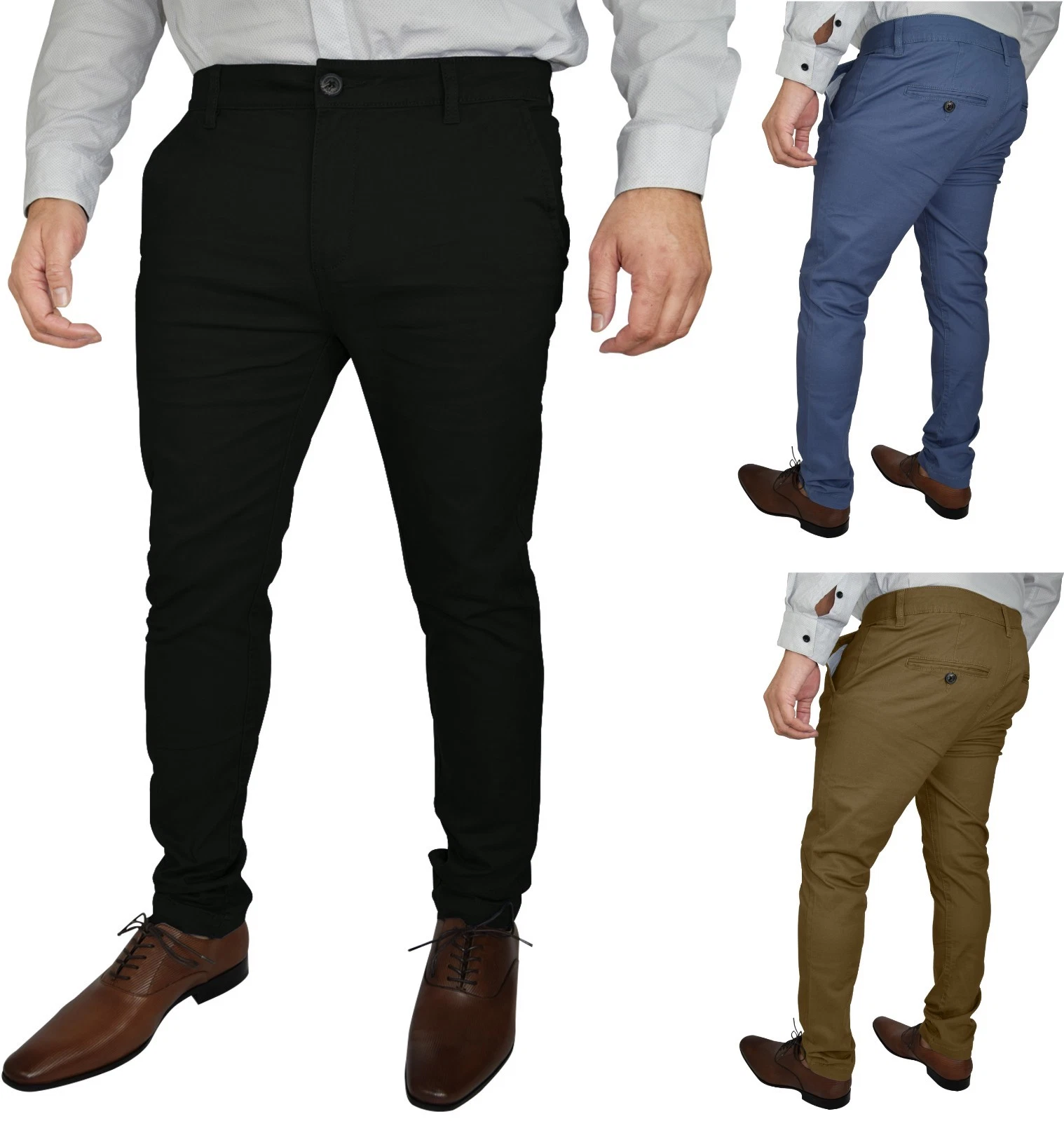 Mens Slim Fit Stretch Chino Trousers Stretch Skinny Slim Fit Chino Great Quality
Opens in a new wind