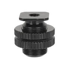 CAMVATE Aluminum Hot Shoe to 5/8-27 Male Threaded Mount For Camera Microphone