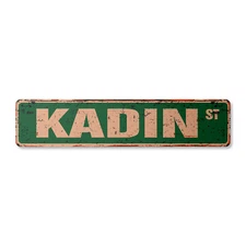 KADIN Vintage Street Sign Childrens Name Room Metal Sign
