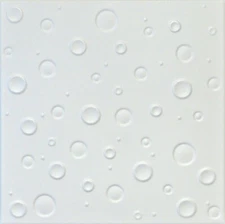 Home Decor, Ceiling Tiles, Glue Up, Foam,20"x20", Bubbles R21W 8pcs Bundle