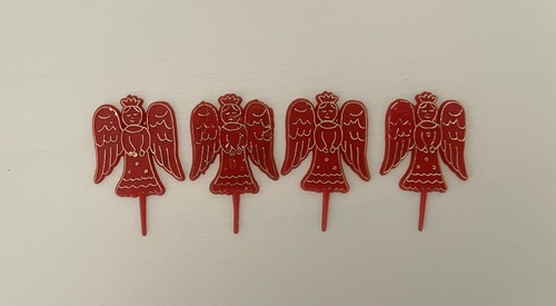 Vintage Christmas Cupcake Toppers Picks Cake Toppers Plastic Santa Lot of 47 - Picture 4 of 13