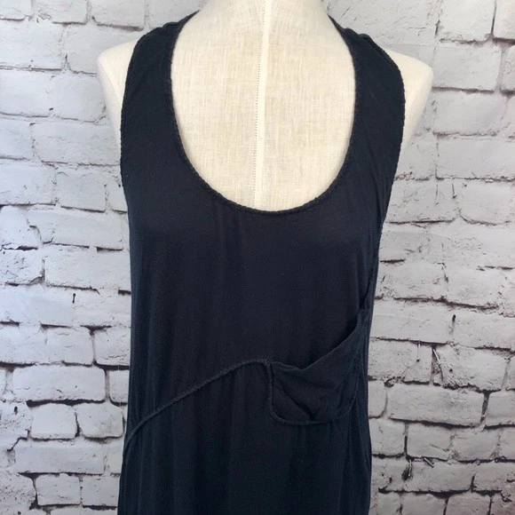 Thakoon 黑色棉质编织口袋无袖长裙 L 码 — 第 2/4 张图片