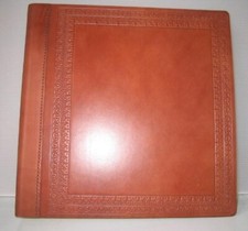 REAL ARABESQUE LEATHER EMBOSSED PHOTO ALBUM 4mm 40 Sheets HE-KO ITALY