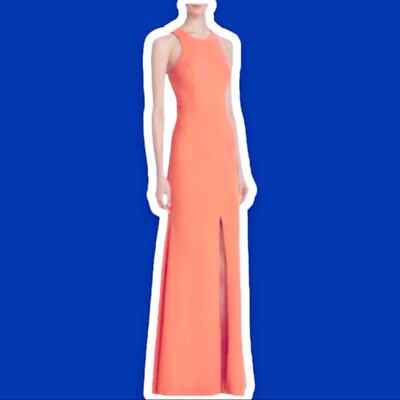 BARIANO XS Mai Pink Coral Sleeveless Full-Length Formal Dress Evening Gown  | eBay