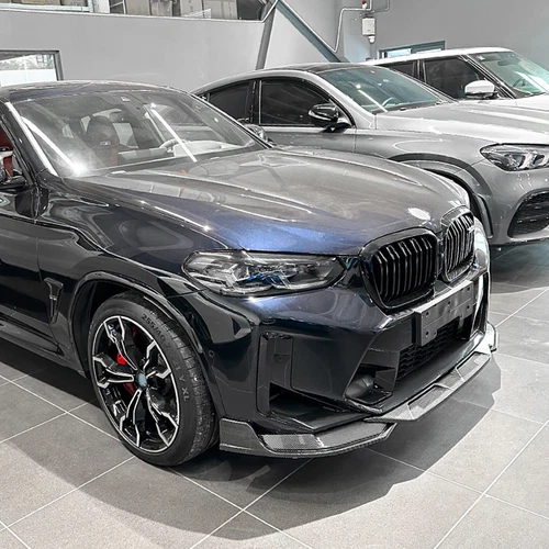 ABS Carbon Front Bumper Spoiler Lip Kit For BMW F97 X3M F98 X4M 2022 2023 2024 - Imagen 4 de 12