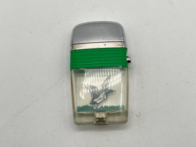 Vintage Scripto? Flying Duck Bird Hunting VU-Lighter w/ Green Band AS-IS