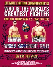 Mark Schultz Don Frye Ken Shamrock Dan Severn Hall +2 Signed UFC 9 8x10 Photo 