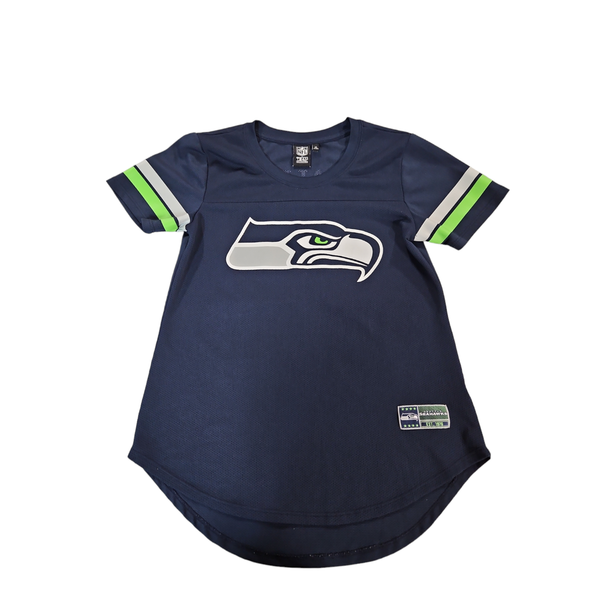 Ultra Game NFL Women's Mesh Seattle Seahawks Jersey Tee Size