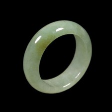 Certified Grade A 100 Natural Green Jadeite Jade Ring Size 6.75 / 17.1mm 04569