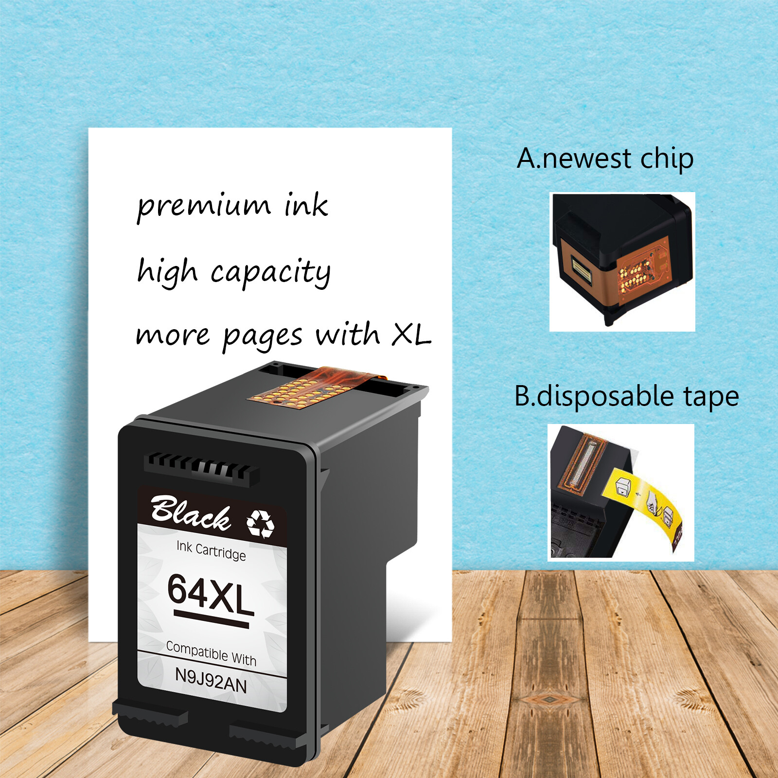 Cartucce Inchiostro HP 64 XL Cartucce Inchiostro 64 XL Per HP ENVY - Foto 11