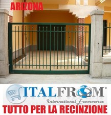 CANCELLO SCORREVOLE RECINZIONE MODULARE RINGHIERA FERRO BATTUTO ZINCATO 