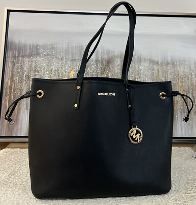 Michael Kors Drawstring Jet Set Travel Tote Bag Saffiano Leather