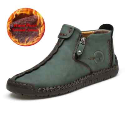 Handmade Men's Casual Shoes Fashion High Top Sneakers Comfortable Walking Shoes