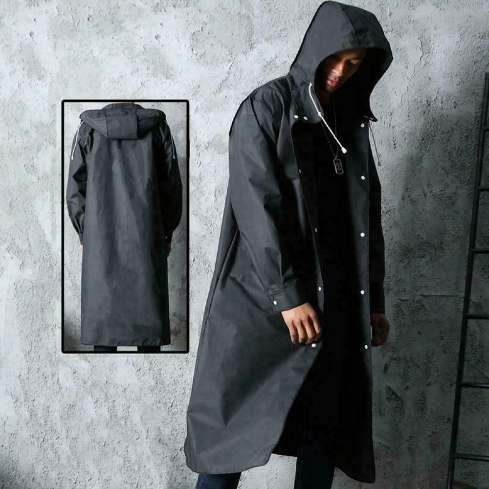 Waterproof Jacket Trench Coat Men Rain Men Black Waterproof Long