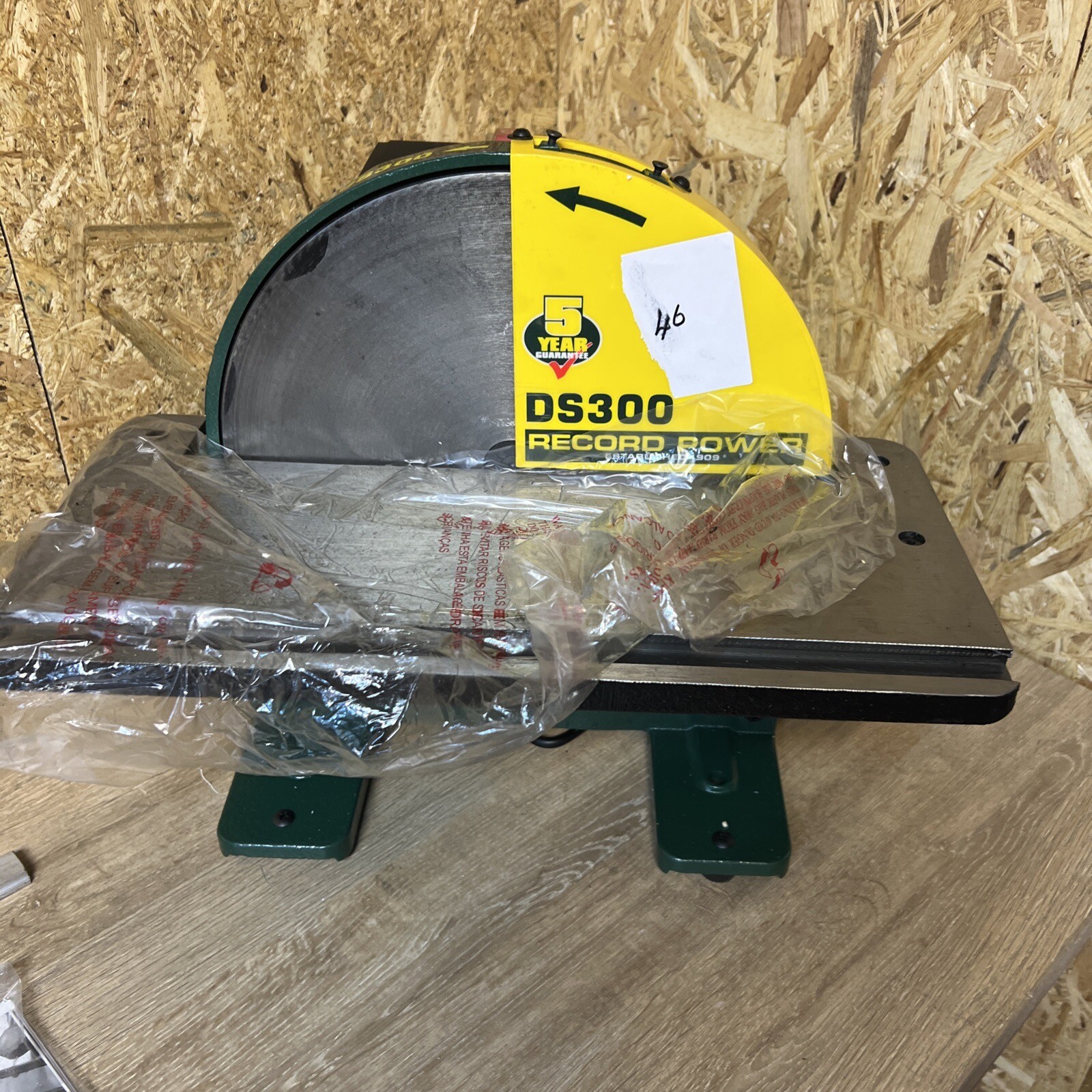 Record Power DS300 Cast Iron Disc Bench Sander 12" 305mm 1hp Motor