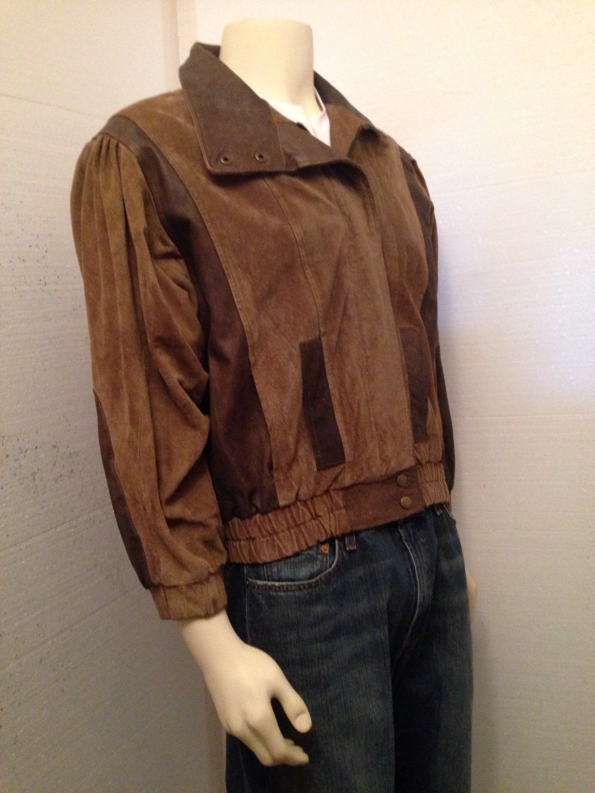 G4000 MENS VINTAGE BROWN LEATHER JACKET SIZE M - Gem