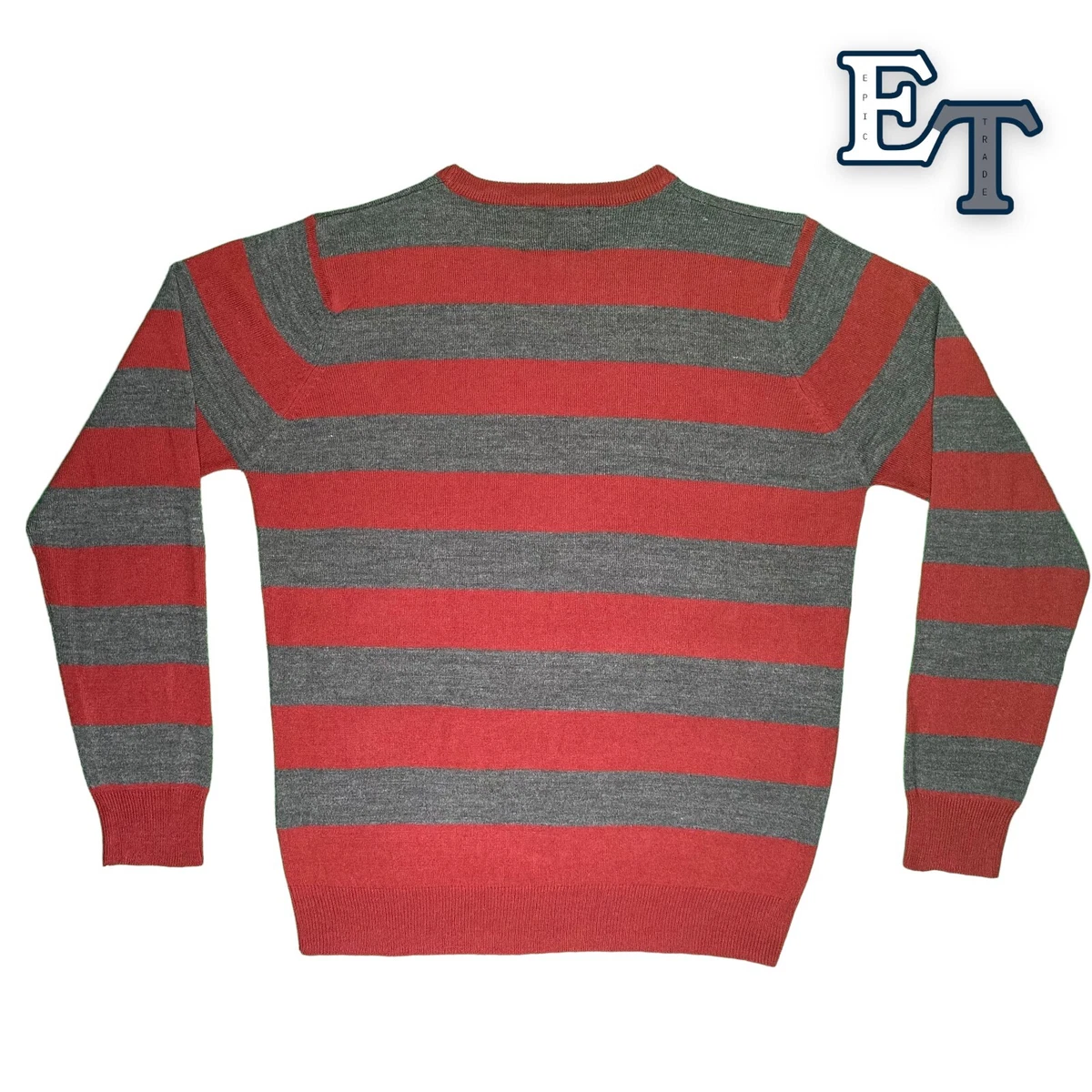 New York YOKI Men Sweater Collection Red Gray Sweater Size XL