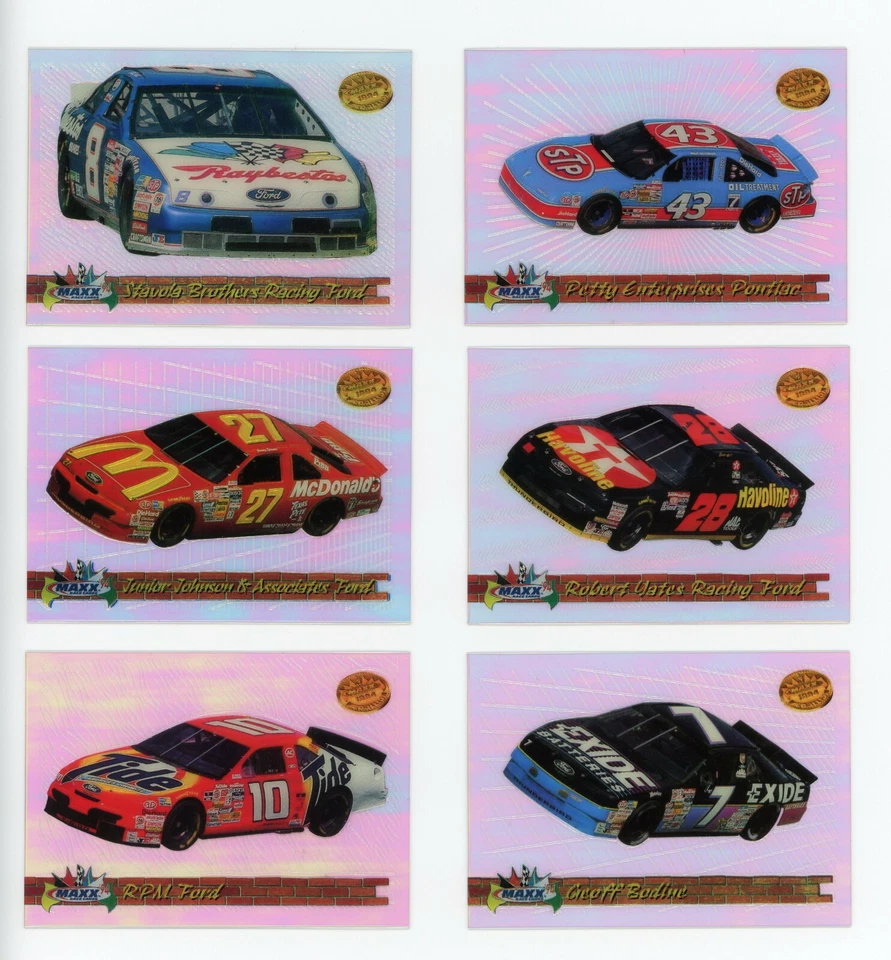 1994 Maxx Medallion Clear Plastic Short Print Card B. Labonte Rudd Martin Irvan - Image 2 of 2