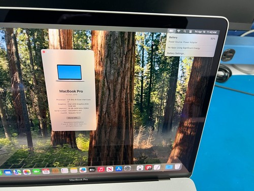 Apple 2019 MacBook Pro 15in 2.6 GHz 6 Core I7 16GB 500 SSD A1990 - Picture 3 of 22