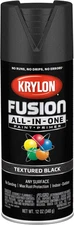 Fusion All-In-One Adhesive Spray Paint for Indoor/Outdoor Use, 12 oz, Black