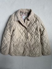 Gap Girls Quilted Barn Jacket Flannel Lined Corduroy, Beige, Size small 6-7
