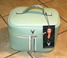 Vanessa Williams Mint Train Cosmetic Case NWT and Dust Bag
