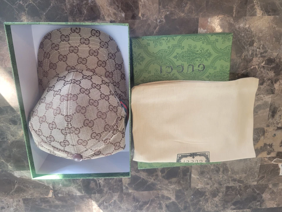 100% Authentic Gucci GG Monogram Baseball Hat (Unisex) with tags & box - Image 4 of 4