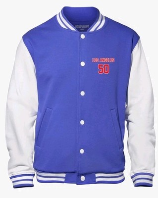 Los Angeles Mookie Betts Blue Baseball Varsity Bomber Style Jacket Size M