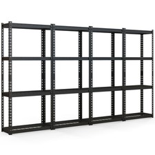 4-Tier Metal Shelving Unit Heavy Duty Wire Storage Rack with Anti-slip Foot Pads