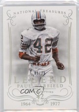 2014 Panini National Treasures Legend Century Silver 5/25 Paul Warfield HOF 3hd