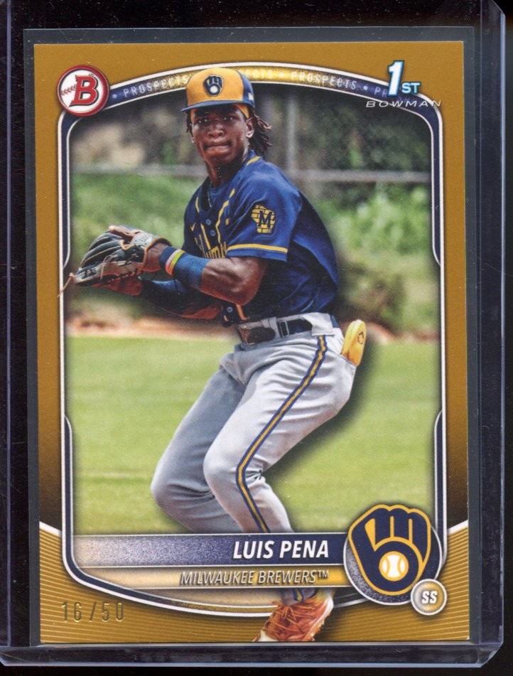 2025 Bowman #BP-38 Luis Pena Prospects Gold #/50