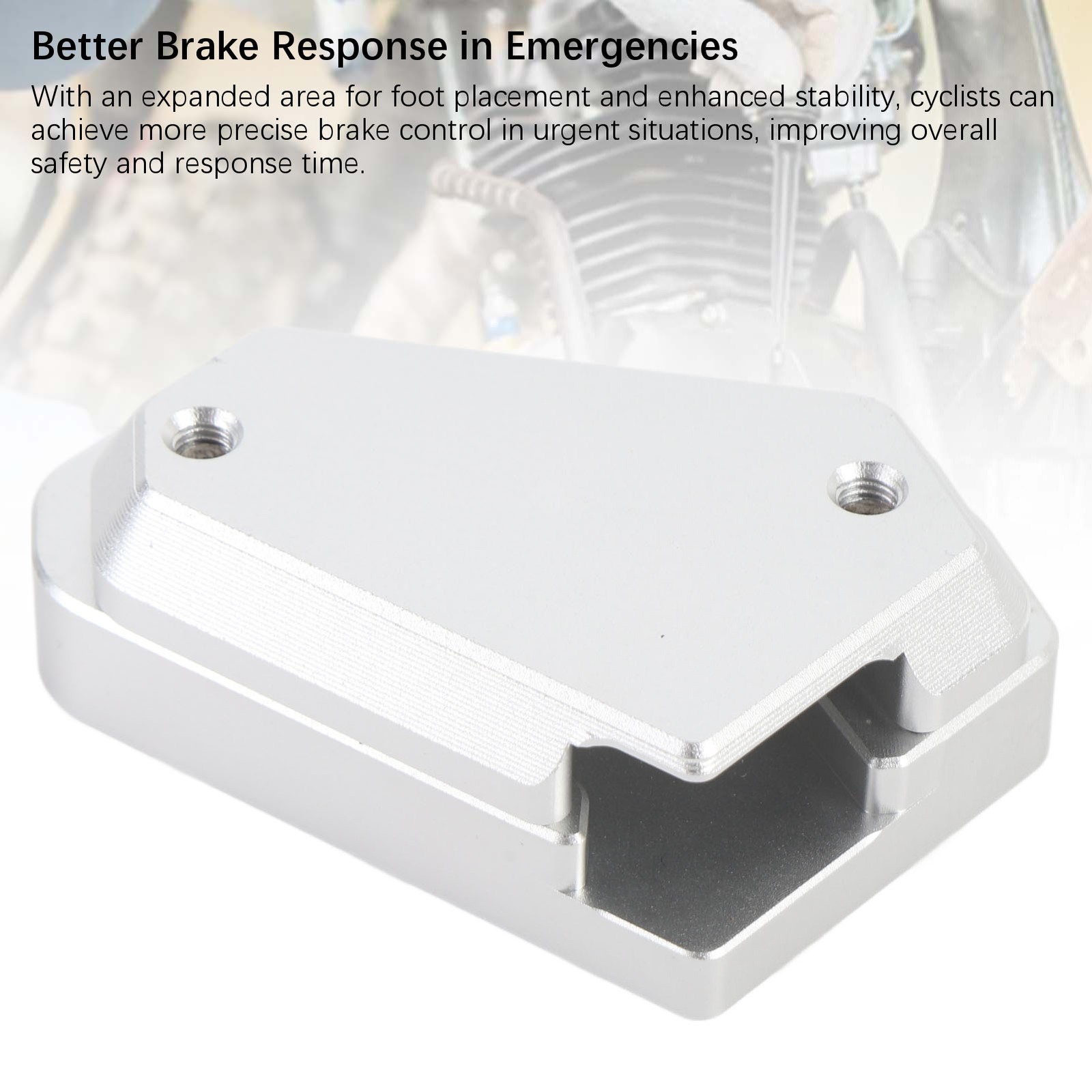 Silver Motorcycle Rear Brake Pedal Extension Aluminium Alloy Rear Foot Brake BL