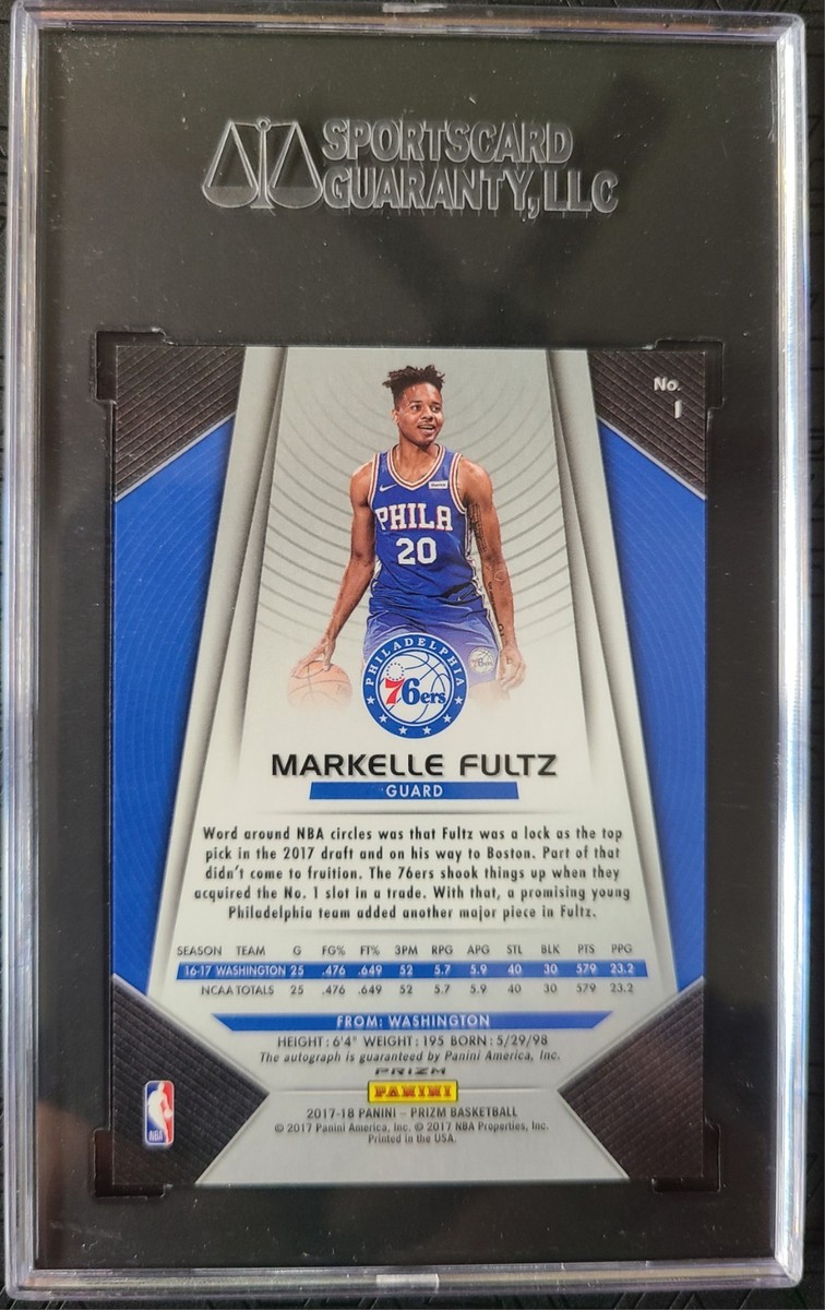 Prizm Fast Break Markelle Fultz Auto サイン 2017-18 Prizm Markelle Fultz Fast Break Rookie Auto Sgc 10 | eBay